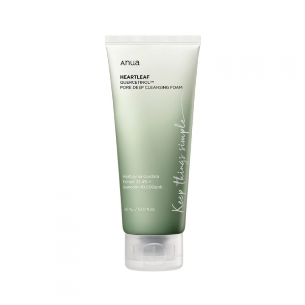 Anua Heartleaf Quercetinol Pore Deep Cleansing Foam (150 ml) - Korean Eden Anua Heartleaf Quercetinol Pore Deep Cleansing Foam (150 ml) - Korean Eden