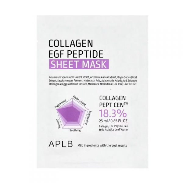 APLB Collagen EGF Peptide Sheet Mask - Korean Eden