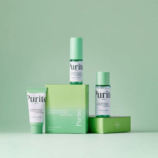 PURITO Wonder Releaf Centella Mini Kit Unscented - Korean Eden
