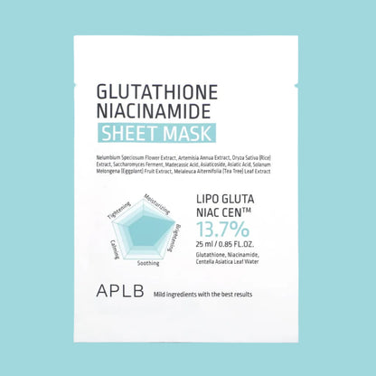 APLB Glutathione Niacinamide Sheet Mask - Korean Eden