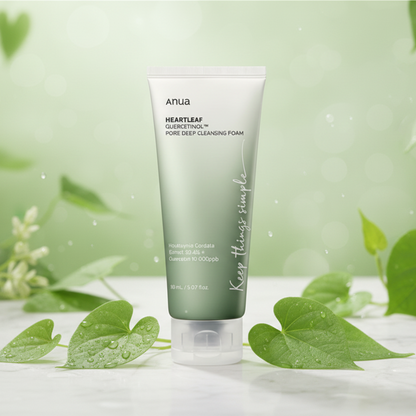 Anua Heartleaf Quercetinol Pore Deep Cleansing Foam (150 ml) - Korean Eden