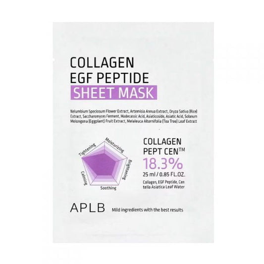 APLB Collagen EGF Peptide Sheet Mask - Korean Eden