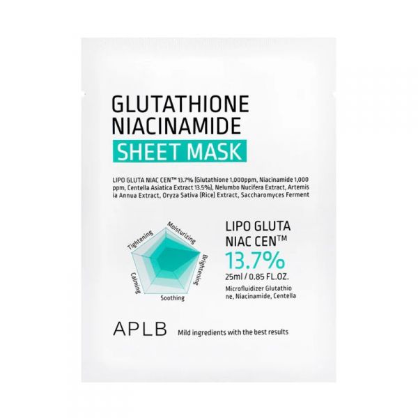 APLB Glutathione Niacinamide Sheet Mask - Korean Eden
