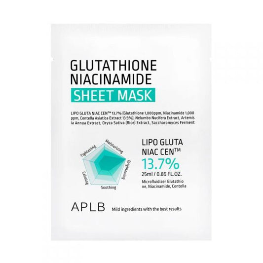APLB Glutathione Niacinamide Sheet Mask - Korean Eden