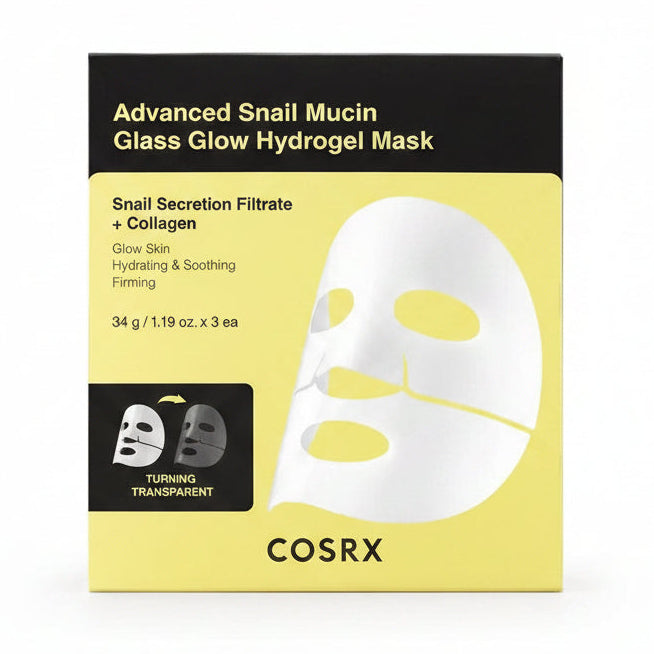 COSRX Advanced Snail Mucin Glass Glow Hydrogel Mask - Korean Eden