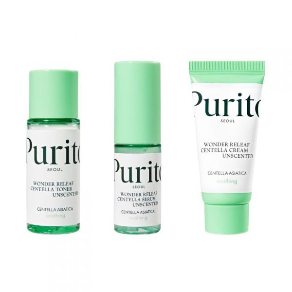 PURITO Wonder Releaf Centella Mini Kit Unscented - Korean Eden